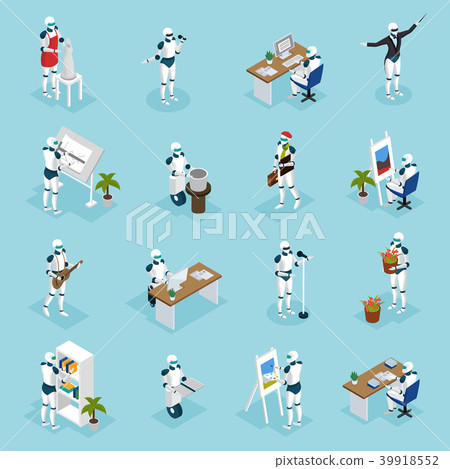 Creative Robots Isometric Icons - Stock Illustration [39918552] - PIXTA