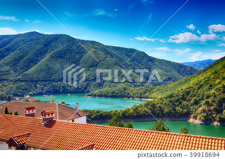 Vacha dam in Rhodopes mountains, Bulgaria Vacha dam in Rhodopes mountains, Bulgaria 39918694