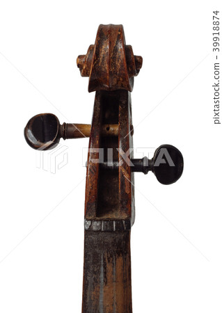 Antique violin scroll without strings Antique violin scroll without strings 39918874