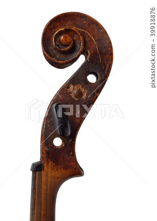 Antique violin scroll without strings Antique violin scroll without strings 39918876