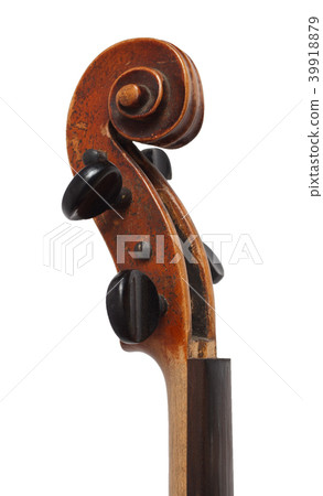 Antique violin scroll without strings Antique violin scroll without strings 39918879