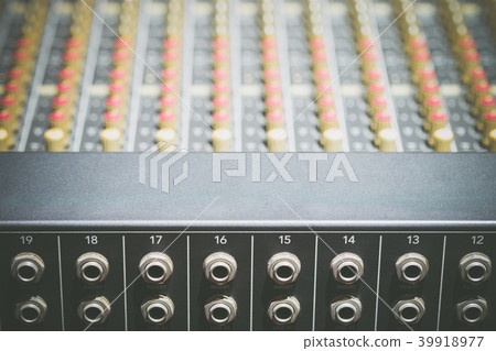 back panel of professional audio equipment back panel of professional audio equipment 39918977