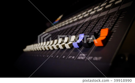 sound mixer, recording concept. music background sound mixer, recording concept. music background 39918990