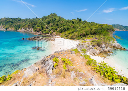 Tropical white sand beach Aerial Tropical white sand beach Aerial 39919316