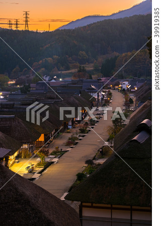 Ouchujuku Village sunset Fukushima Japan 39919385