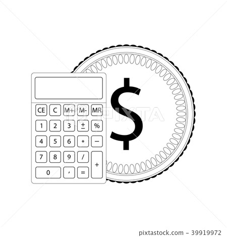 Financial calculation line Financial calculation line 39919972