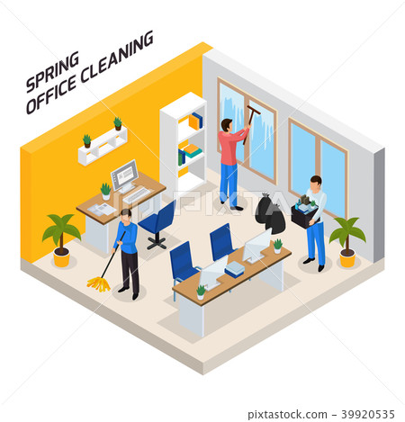 Office Cleaning Isometric Composition 39920535