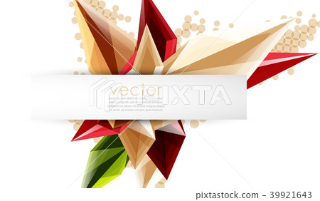 Colorful blooming crystals vector abstract background Colorful blooming crystals vector abstract background 39921643