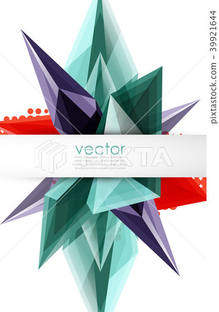Colorful blooming crystals vector abstract background Colorful blooming crystals vector abstract background 39921644