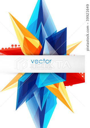 Colorful blooming crystals vector abstract background Colorful blooming crystals vector abstract background 39921649
