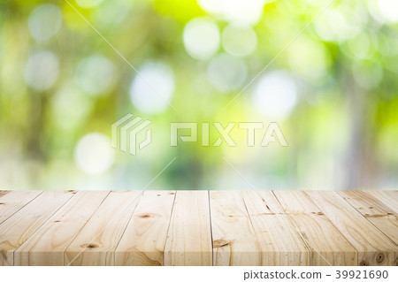 Wooden table with blur background of nature forest 39921690