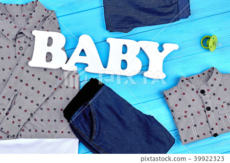 Baby-boy brand clothes background. Baby-boy brand clothes background. 39922323