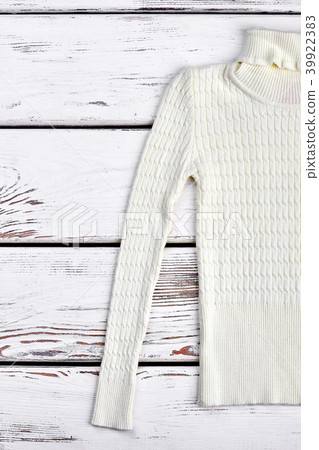 White knitted warm sweater for kids. White knitted warm sweater for kids. 39922383