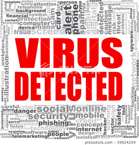 Virus detected word cloud - Stock Illustration [39924204] - PIXTA
