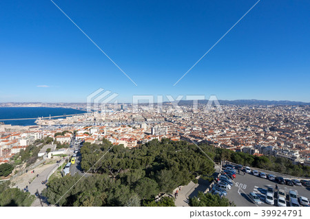 Landscape of Marseille seen from the hill of Notre Dame de la Garde Landscape of Marseille seen from the hill of Notre Dame de la Garde 39924791