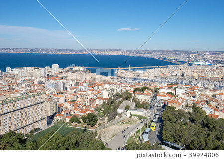 Landscape of Marseille seen from the hill of Notre Dame de la Garde 39924806