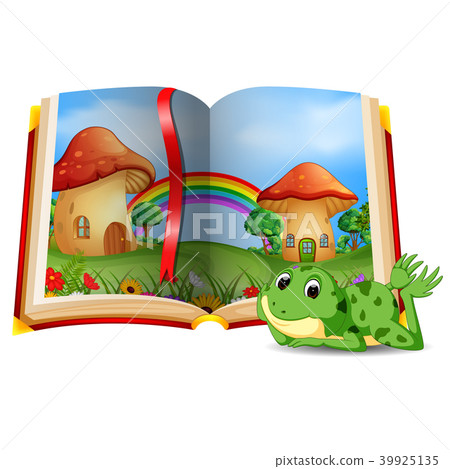 mushroom house scene in the book and frog mushroom house scene in the book and frog 39925135