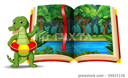 forest scene in the book and crocodile 39925136