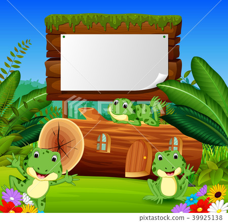 Frog and house in a beautiful nature Frog and house in a beautiful nature 39925138