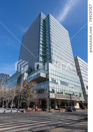 Sapporo City Kita 3 Article Square and buildings in winter 39926567