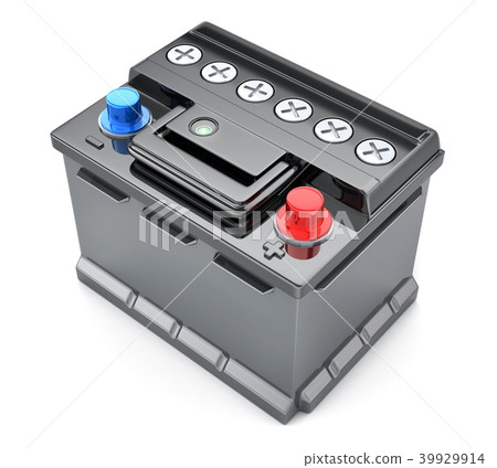 Battery car on isolated white background 39929914