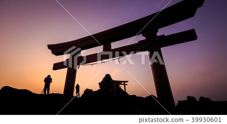 Torii and evening scenery 39930601