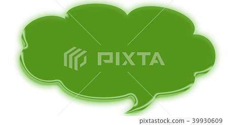 Speech balloon Natural eco image green - Stock Illustration [39930609 ...