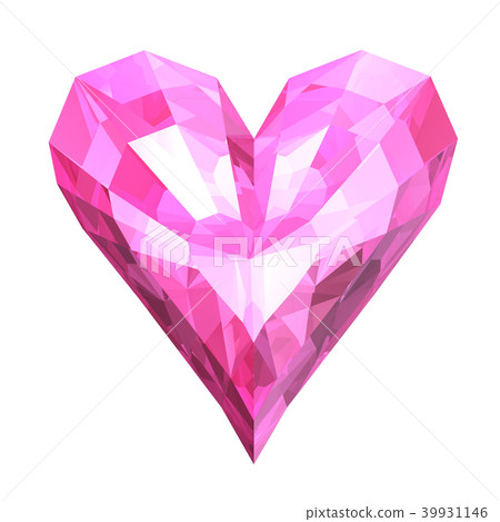 Heart Crystal Pink Stock Illustration