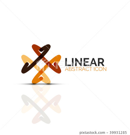 Abstract flower or star minimalistic linear icon, thin line geometric flat symbol for business icon Abstract flower or star minimalistic linear icon, thin line geometric flat symbol for business icon 39931285