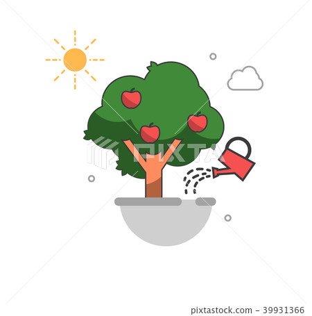 Timeline infographic of planting tree process, business concept flat design Timeline infographic of planting tree process, business concept flat design 39931366