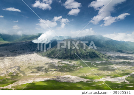 Mount Bromo erupting volcano. Java, Indonesia Mount Bromo erupting volcano. Java, Indonesia 39935581