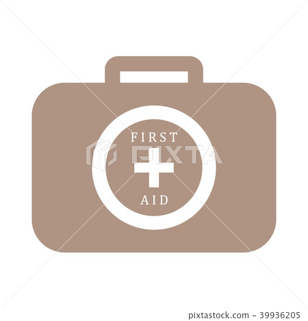 Stylized icon of a colored first aid kit 39936205