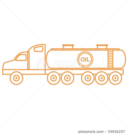 Stylized icon of the oil tanker/fuel tanker 39936207