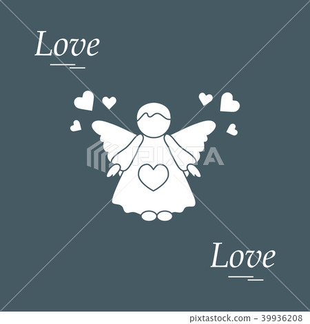 angel and hearts Love symbol. angel and hearts Love symbol. 39936208