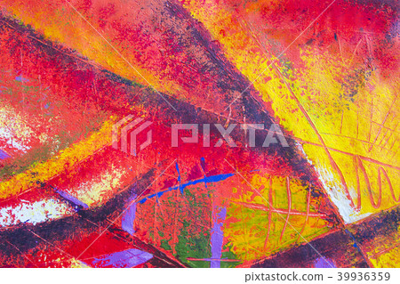 Abstract original oil and acrylic color painting. 39936359