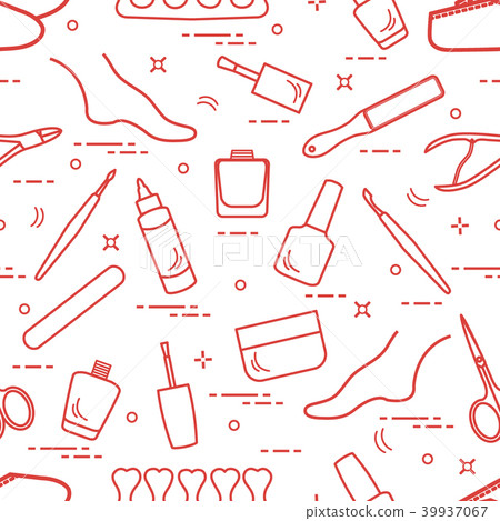 Pattern of manicure and pedicure tools and 39937067