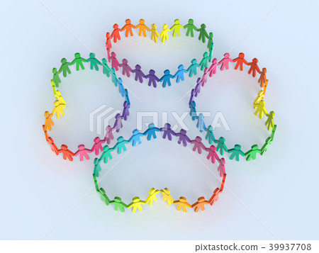 Heart Circle of People Four Leaf Clover Peace Exchange Friendship Heart Circle of People Four Leaf Clover Peace Exchange Friendship 39937708