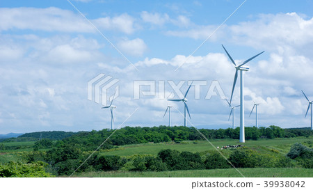 Wind generator in Hokkaido Ororon line 39938042