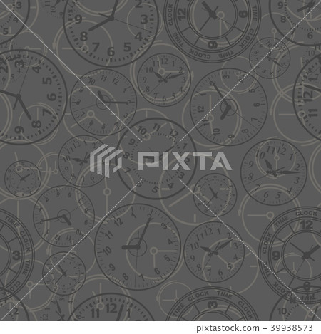 Seamless pattern composed of images hours. - Stock Illustration ...
