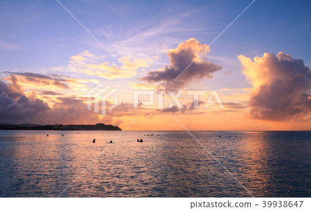 Sunset at Tumon Beach in Guam 39938647