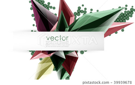 Colorful blooming crystals vector abstract background 39939678