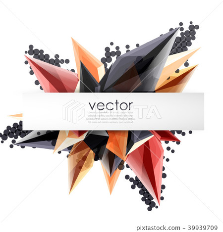 Colorful blooming crystals vector abstract background 39939709