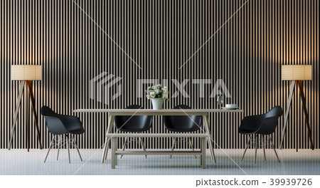 Modern contemporary dining room interior 3d render 39939726