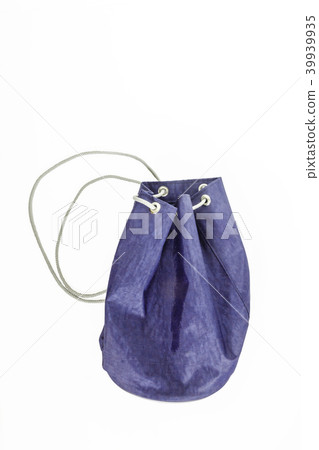 backpack pulling on rope isolated on white backgro 39939935