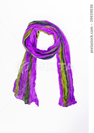 colored patterned scarf, neckerchief isolated on colored patterned scarf, neckerchief isolated on 39939936