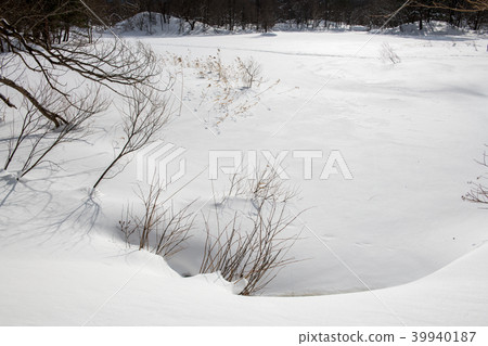 Renge-numa的雪域景觀,背面Renge-numa搜索路(福島縣) Renge-numa的雪域景觀,背面Renge-numa搜索路(福島縣) 39940187
