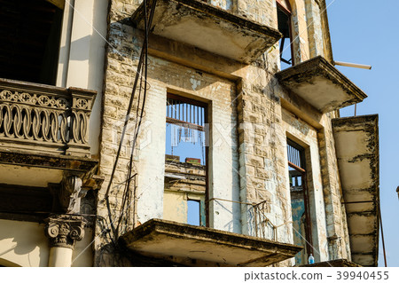 building facade , historic house ruin exterior building facade , historic house ruin exterior 39940455