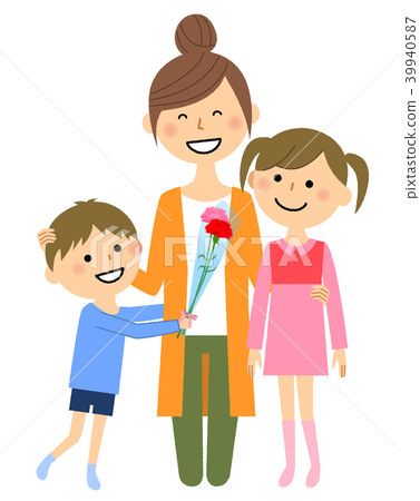 母親節的父母和孩子 39940587