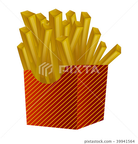 Isolated french fries Isolated french fries 39941564