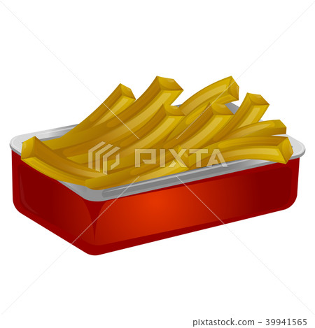 Isolated french fries Isolated french fries 39941565
